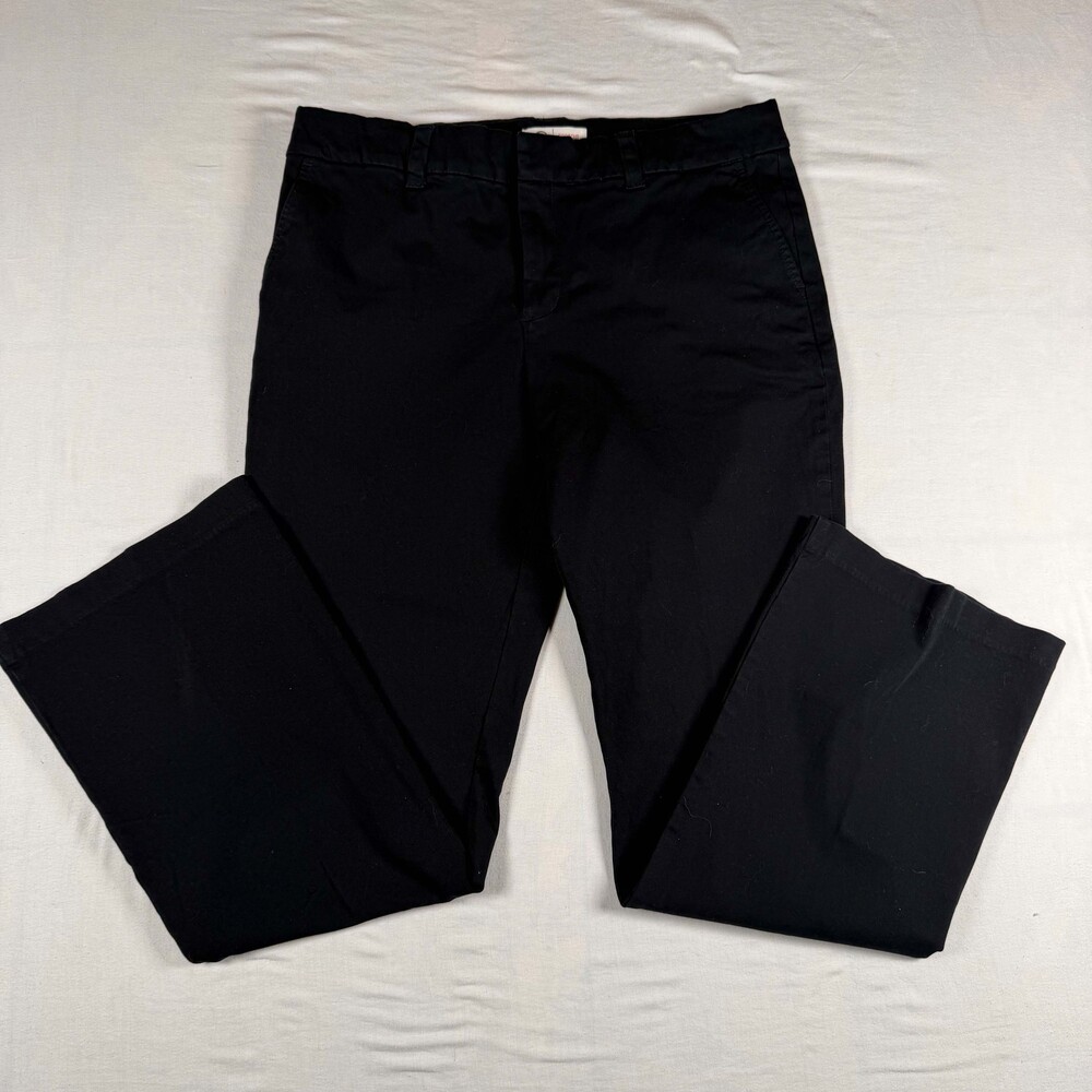 Dickies Black Bootcut Work Pants Womens 12 Regular Stretch Twill Chinos